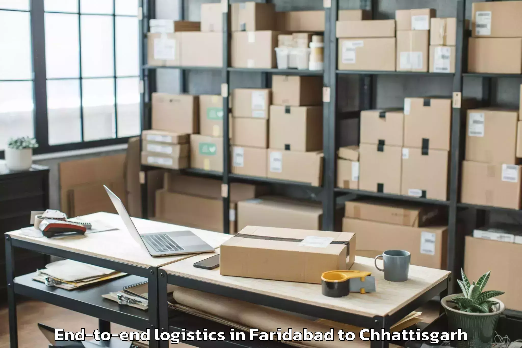 Top Faridabad to Rajim End To End Logistics Available